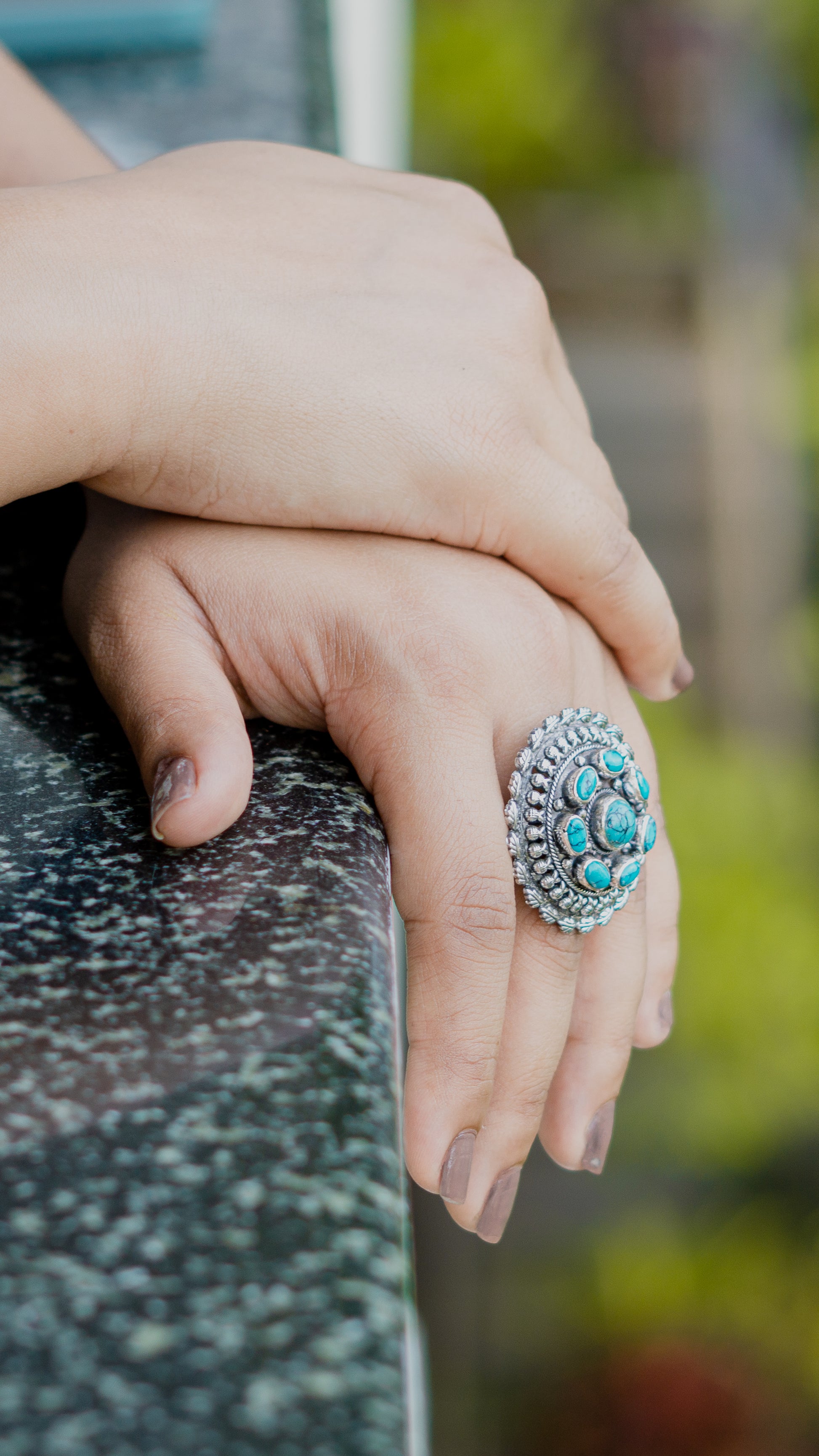 Turquoise Medium Ring - The Amyra Box