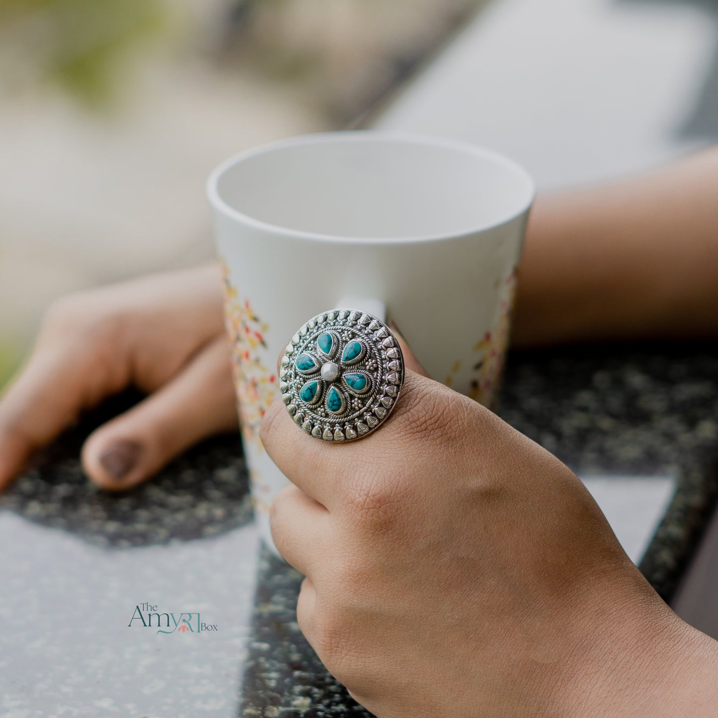 Turquoise SMALL Ring - The Amyra Box