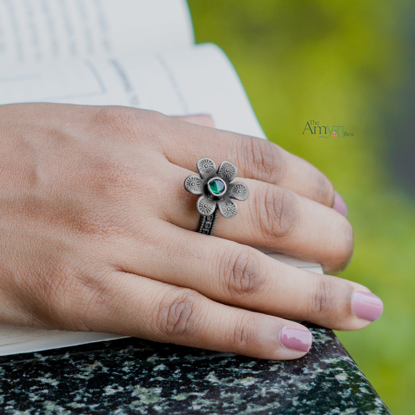 Green Vatika Ring - The Amyra Box