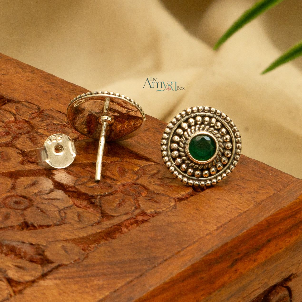 Mandala Stone Studs