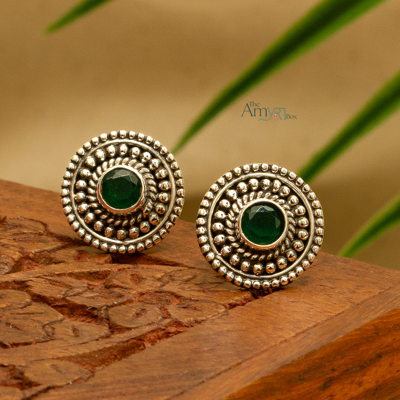 Mandala Stone Studs