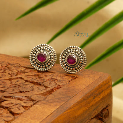 Mandala Stone Studs