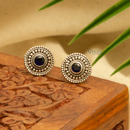 Mandala Stone Studs