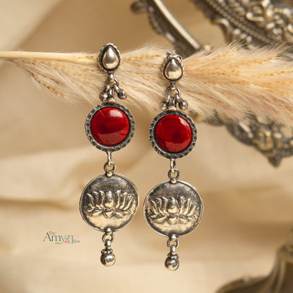 Lotus Rangrez Earrings - The Amyra Box