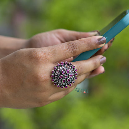 Ruby Temple Ring - The Amyra Box