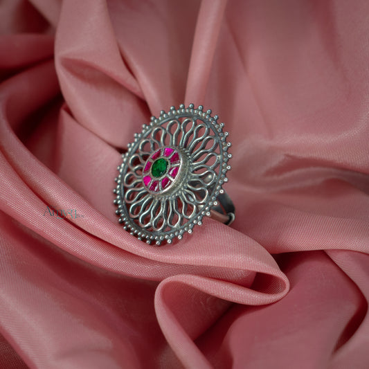 Rangrez Jali Stone Ring - The Amyra Box