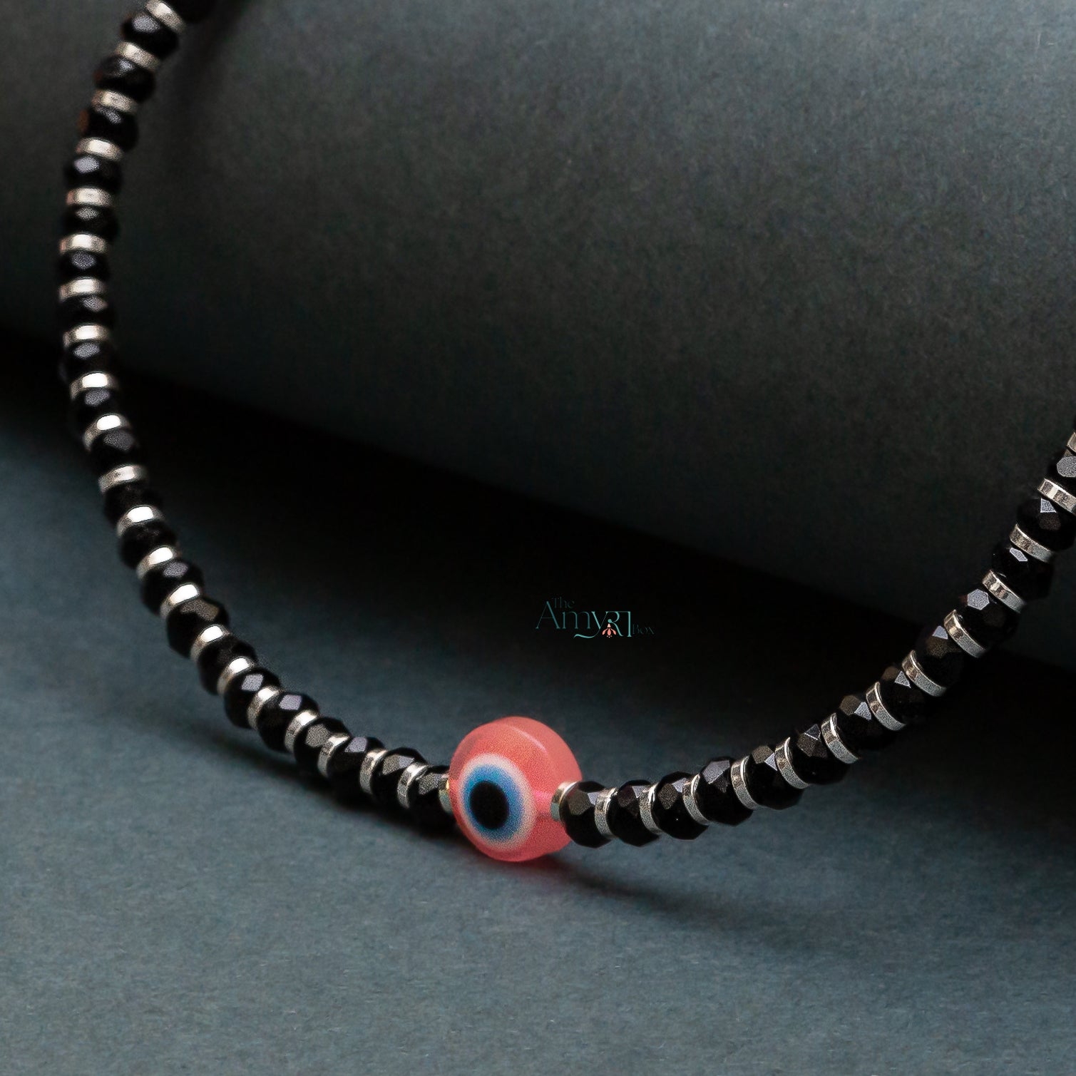 Pink Evil Eye Nazariyan Anklet - The Amyra Box